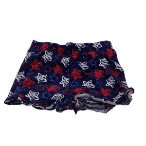 Healthtex Toddler Girls Star Print Ruffle Hem Shorts Size 3T Elastic Waist Blue
